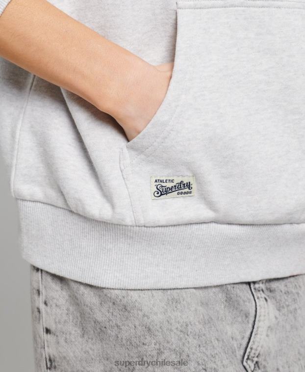 mujer Superdry gris claro sudadera vintage de rugby 2R68Z3052