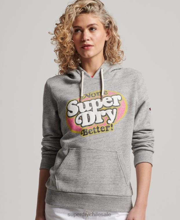 mujer Superdry gris cooper sudadera con capucha clásica 2R68Z2224
