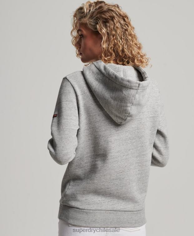 mujer Superdry gris cooper sudadera con capucha clásica 2R68Z2224