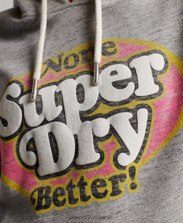 mujer Superdry gris cooper sudadera con capucha clásica 2R68Z2224