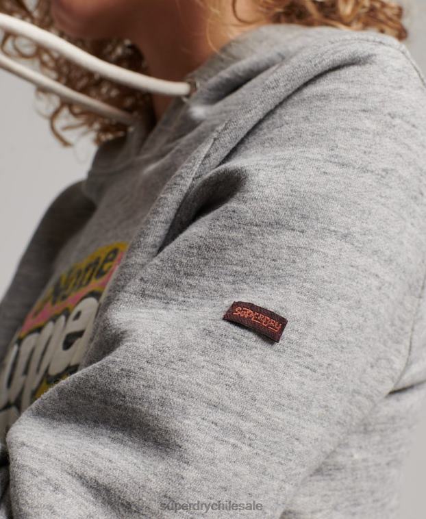 mujer Superdry gris cooper sudadera con capucha clásica 2R68Z2224