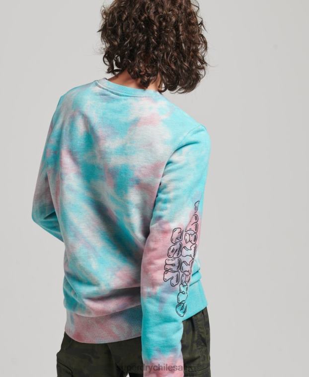 mujer Superdry gris en el bosque sudadera gráfica 2R68Z3340