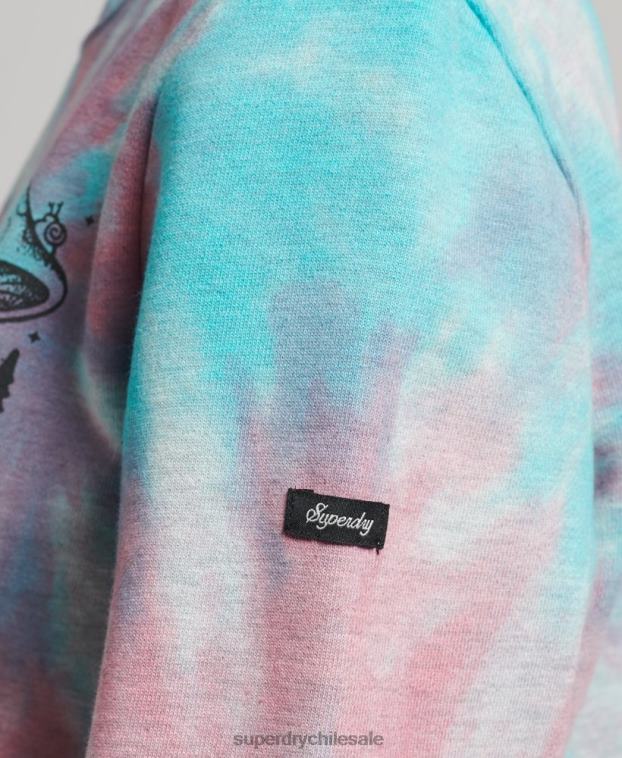 mujer Superdry gris en el bosque sudadera gráfica 2R68Z3340