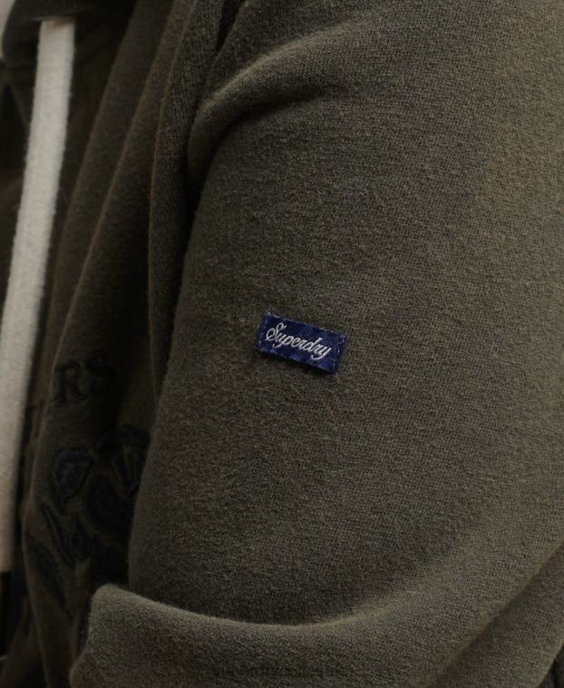 mujer Superdry gris oscuro orgullo y artesanía sudadera con capucha 2R68Z5816