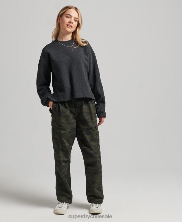 mujer Superdry gris oscuro sudadera con capucha Code Tech 2R68Z5861