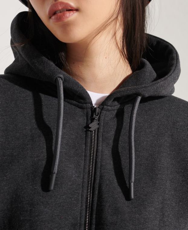 mujer Superdry gris oscuro sudadera con cremallera code sportstyle 2R68Z6131