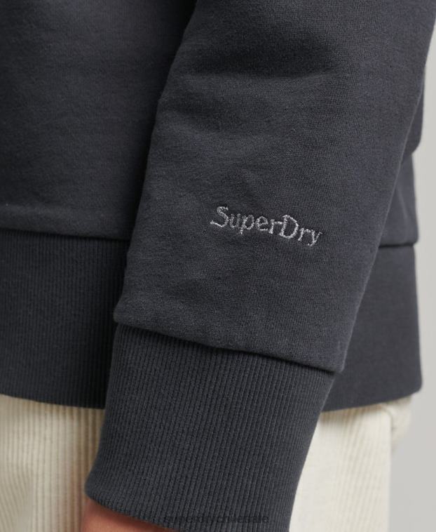 mujer Superdry gris oscuro sudadera con equipo b-movie 2R68Z5829