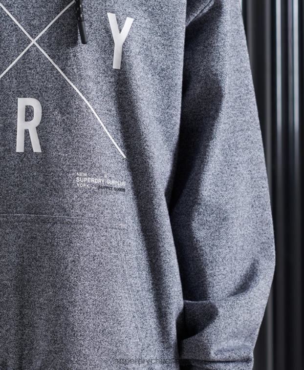 mujer Superdry gris sudadera con capucha excedente 2R68Z6088
