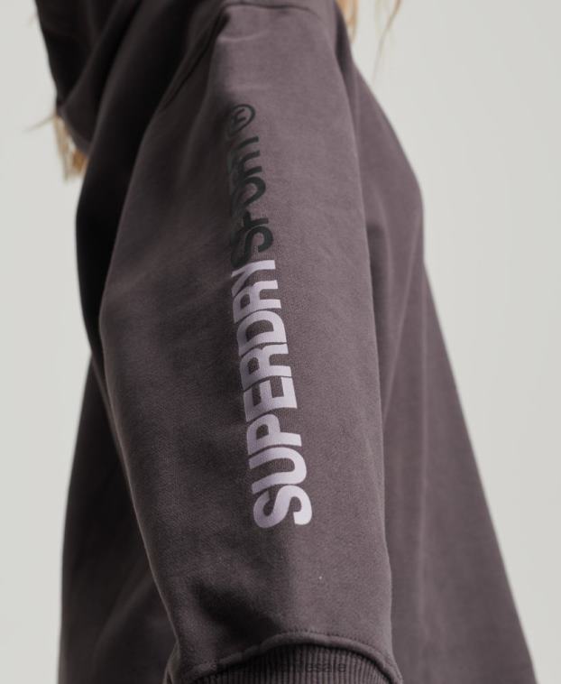 mujer Superdry gris sudadera con capucha extragrande 2R68Z3394