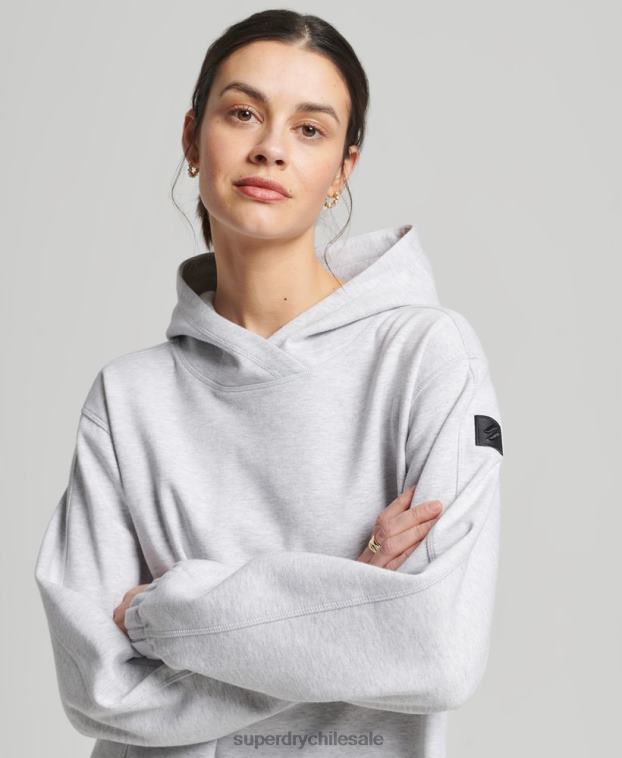 mujer Superdry gris sudadera con capucha extragrande Code Tech 2R68Z5790