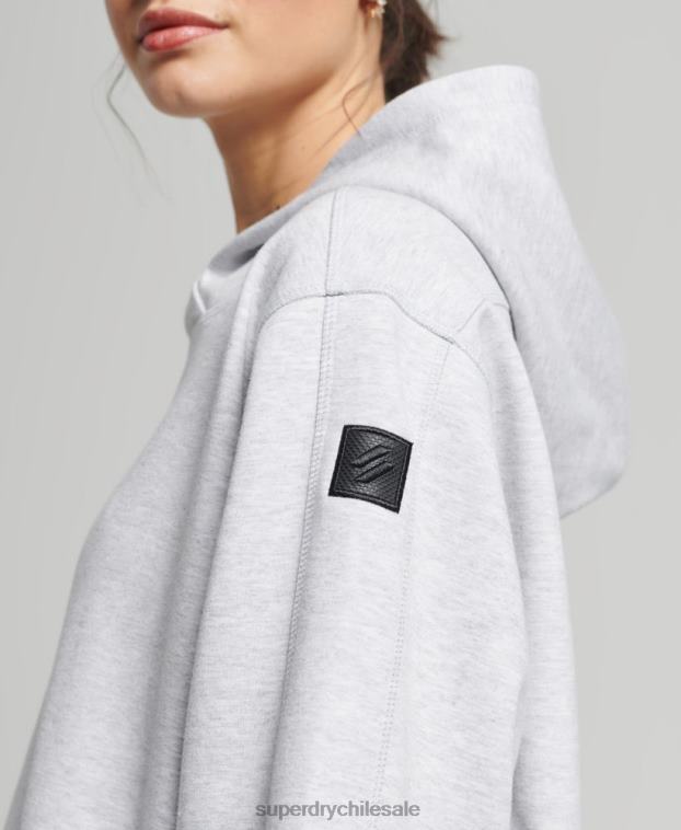 mujer Superdry gris sudadera con capucha extragrande Code Tech 2R68Z5790