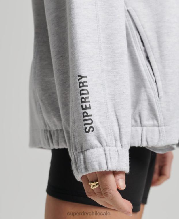mujer Superdry gris sudadera con capucha extragrande Code Tech 2R68Z5790