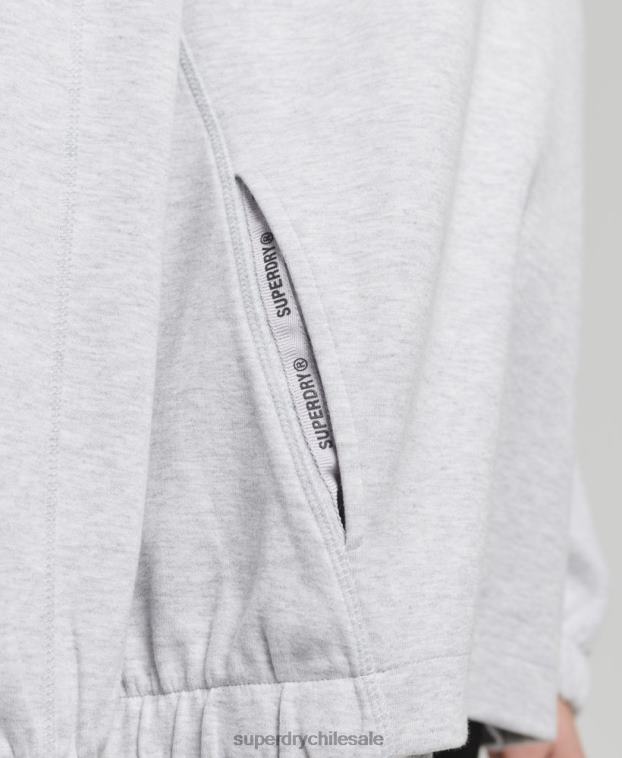 mujer Superdry gris sudadera con capucha extragrande Code Tech 2R68Z5790