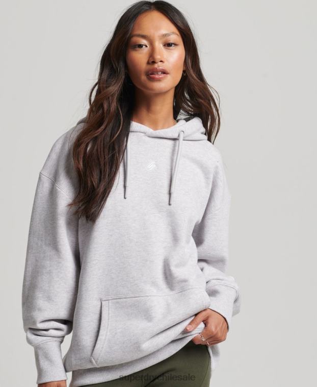 mujer Superdry gris sudadera con capucha extragrande con estampado gráfico 2R68Z5801