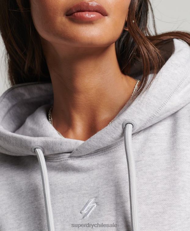 mujer Superdry gris sudadera con capucha extragrande con estampado gráfico 2R68Z5801