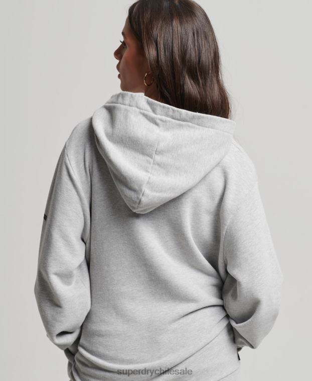 mujer Superdry gris sudadera con capucha folk nómada 2R68Z3307