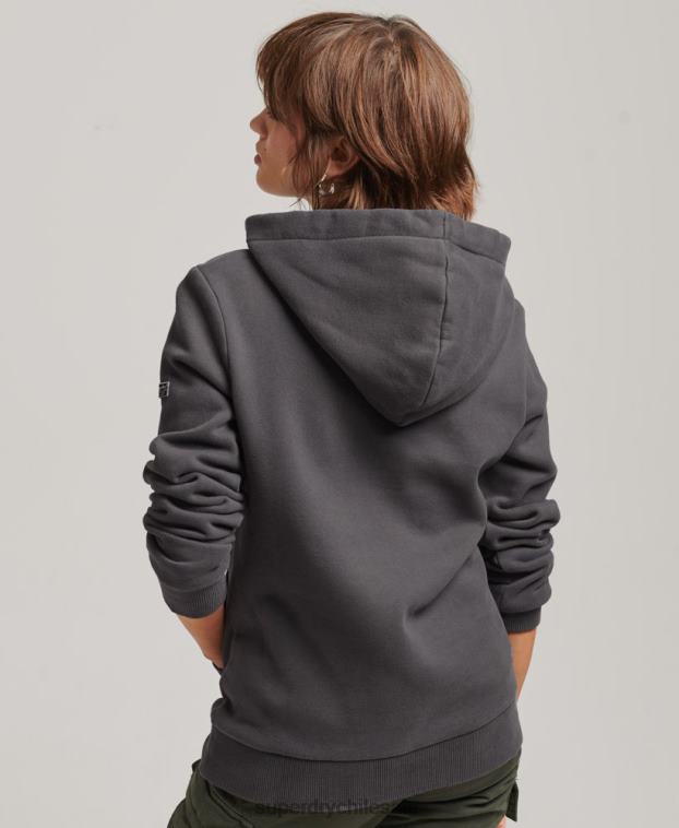 mujer Superdry gris sudadera con capucha y estampado bohemio 2R68Z6153
