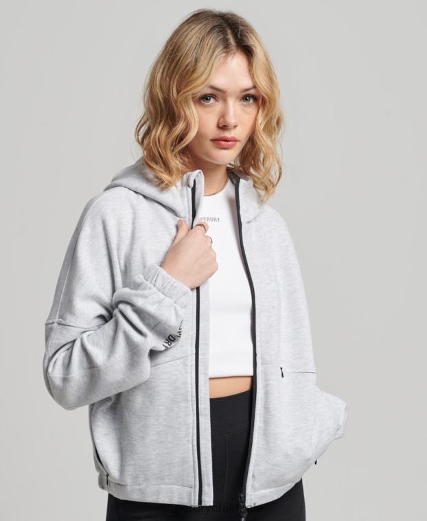 mujer Superdry gris sudadera con cremallera code tech 2R68Z5847