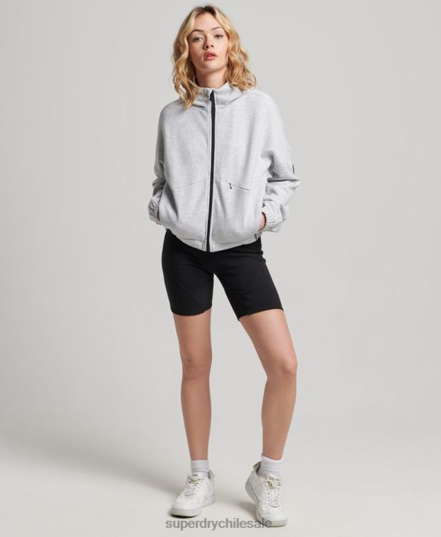 mujer Superdry gris sudadera con cremallera code tech 2R68Z5847