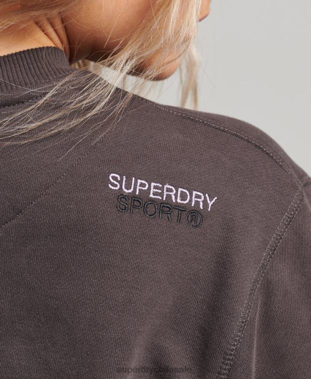 mujer Superdry gris sudadera con cuello redondo 2R68Z3313