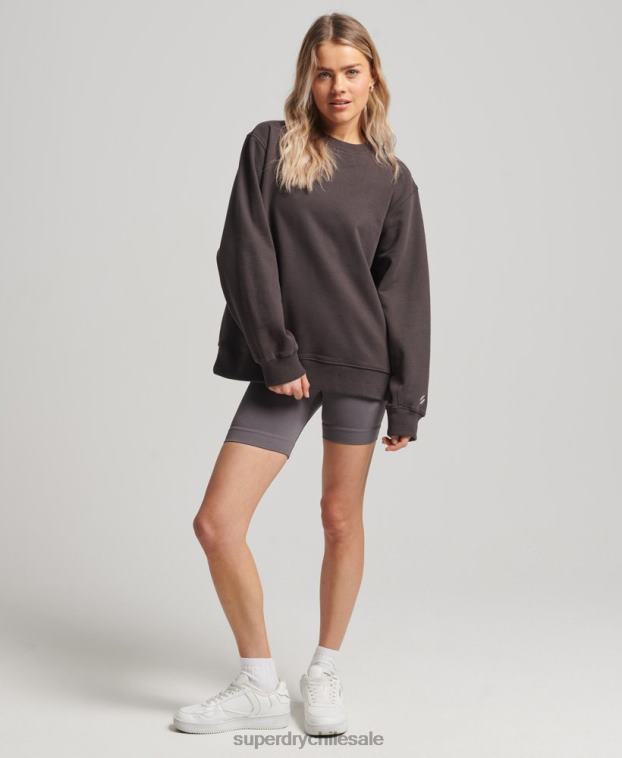 mujer Superdry gris sudadera con cuello redondo 2R68Z3313