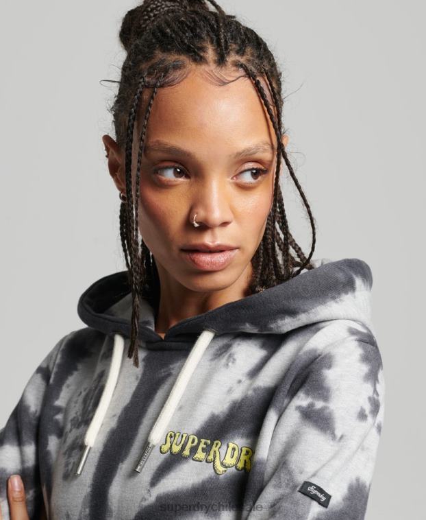 mujer Superdry gris sudadera con gráfico de bosque 2R68Z6020