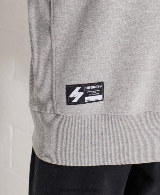 mujer Superdry gris sudadera con logo cooperativo 2R68Z5813