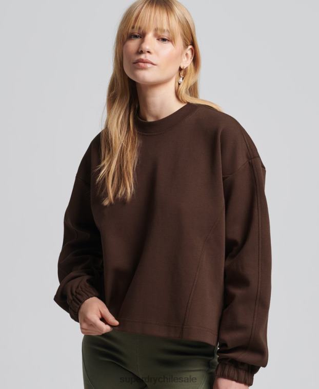 mujer Superdry marrón sudadera con capucha Code Tech 2R68Z5804
