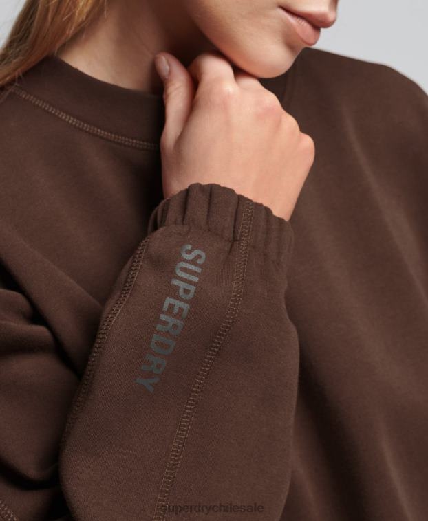 mujer Superdry marrón sudadera con capucha Code Tech 2R68Z5804