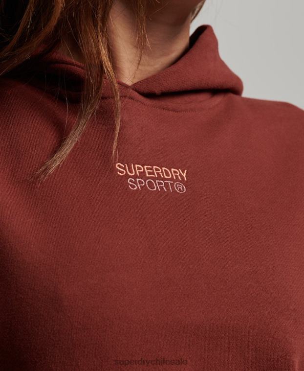 mujer Superdry marrón sudadera con capucha extragrande 2R68Z3392