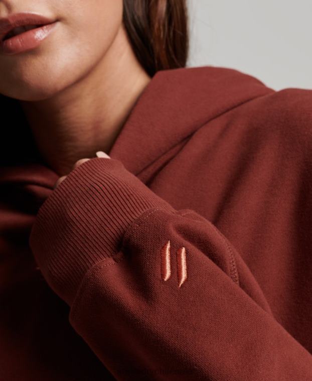 mujer Superdry marrón sudadera con capucha extragrande 2R68Z3392