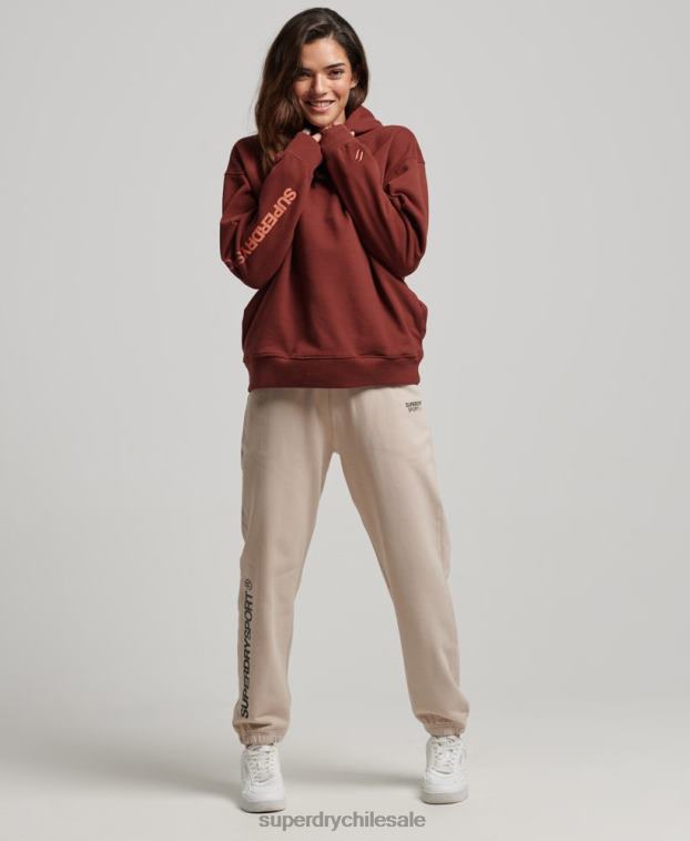 mujer Superdry marrón sudadera con capucha extragrande 2R68Z3392