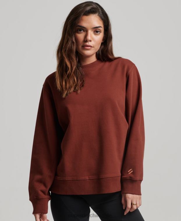mujer Superdry marrón sudadera con cuello redondo 2R68Z3328