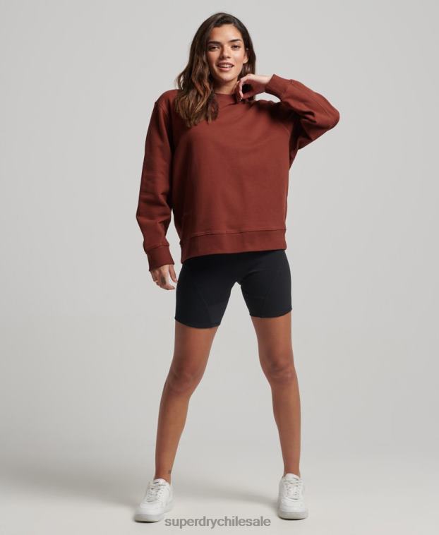 mujer Superdry marrón sudadera con cuello redondo 2R68Z3328