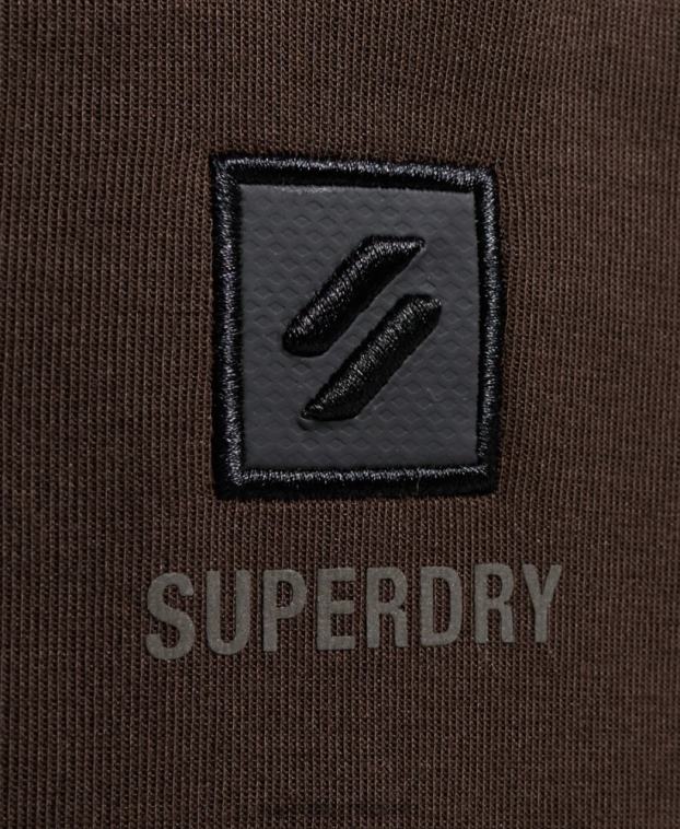 mujer Superdry marrón sudadera técnica con media cremallera 2R68Z3364