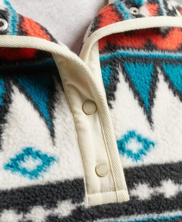 mujer Superdry multi top polar estampado con media cremallera 2R68Z5785
