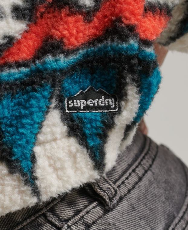 mujer Superdry multi top polar estampado con media cremallera 2R68Z5785