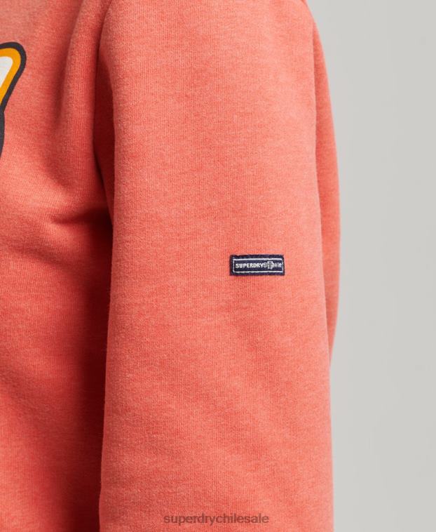 mujer Superdry naranja sudadera con capucha vintage cooper nostalgia 2R68Z6116
