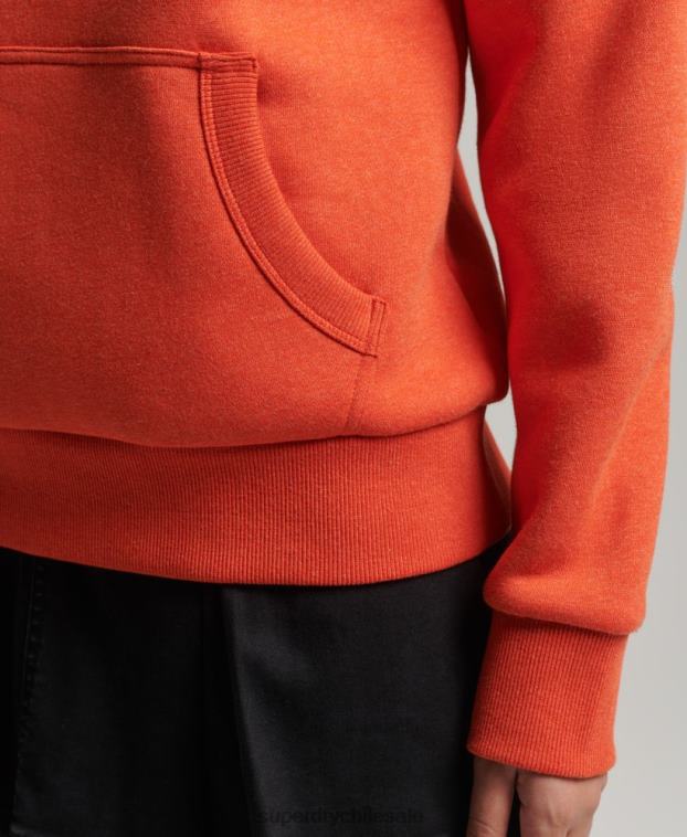 mujer Superdry naranja sudadera con capucha y logo vintage 2R68Z3502