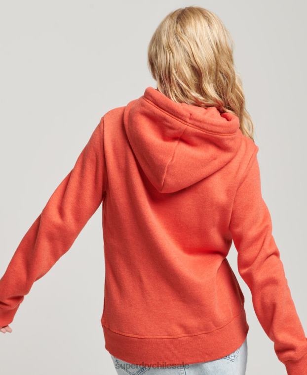 mujer Superdry naranja sudadera con logo bordado 2R68Z3371