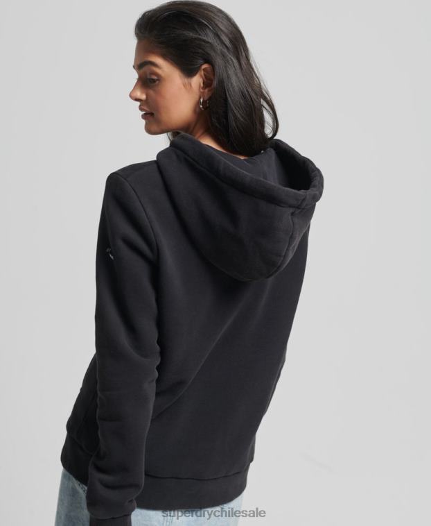 mujer Superdry negro sudadera con capucha de interés del lugar 2R68Z5985