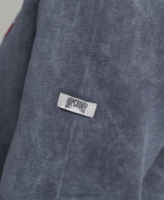 mujer Superdry negro sudadera con capucha de metal de la marca 2R68Z5849