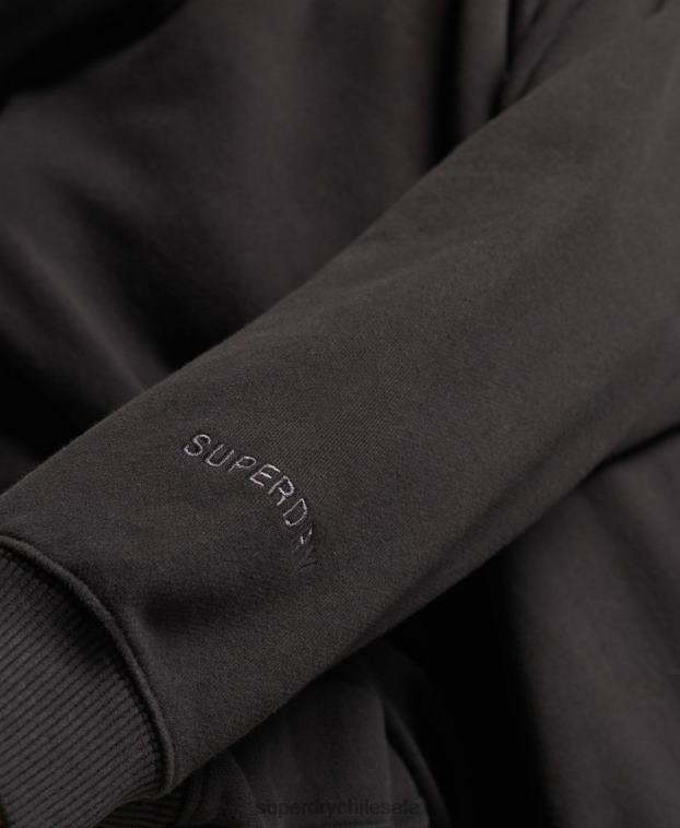 mujer Superdry negro sudadera con capucha extragrande 2R68Z5988