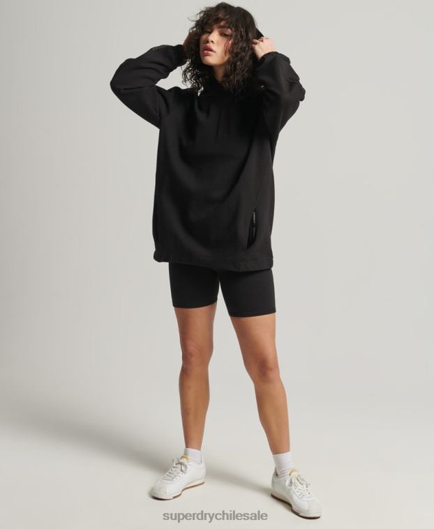 mujer Superdry negro sudadera con capucha extragrande Code Tech 2R68Z5789