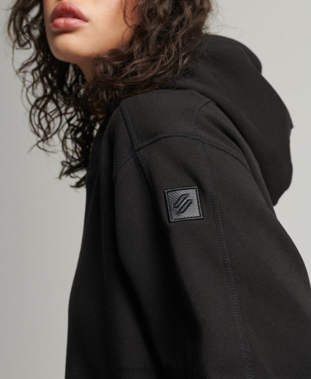 mujer Superdry negro sudadera con capucha extragrande Code Tech 2R68Z5789