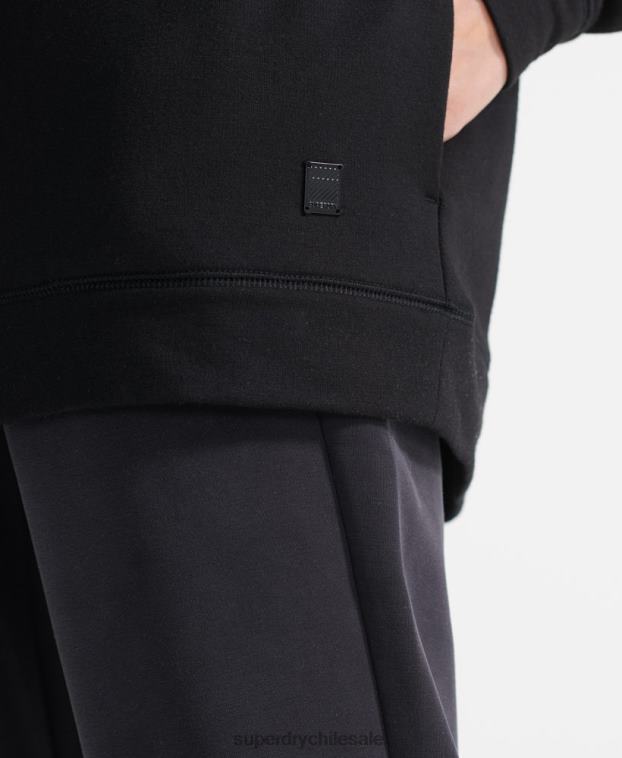 mujer Superdry negro sudadera con capucha holgada flexible 2R68Z6080