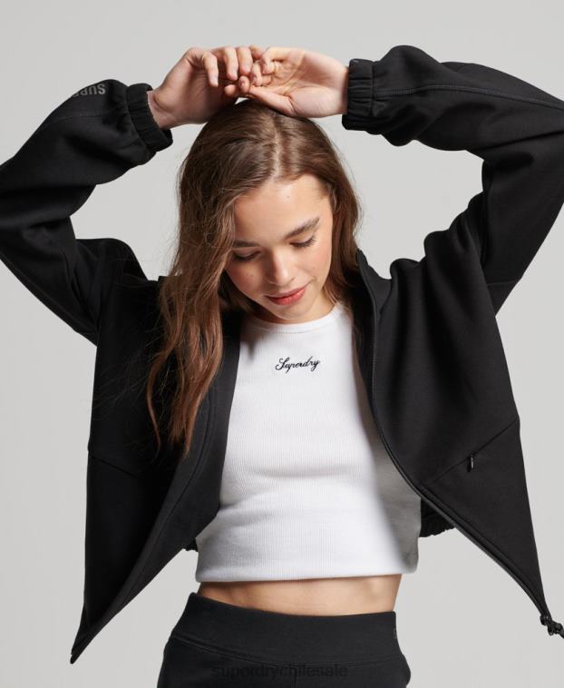 mujer Superdry negro sudadera con cremallera code tech 2R68Z3342