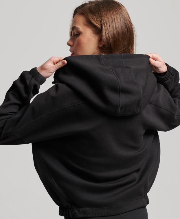mujer Superdry negro sudadera con cremallera code tech 2R68Z3342