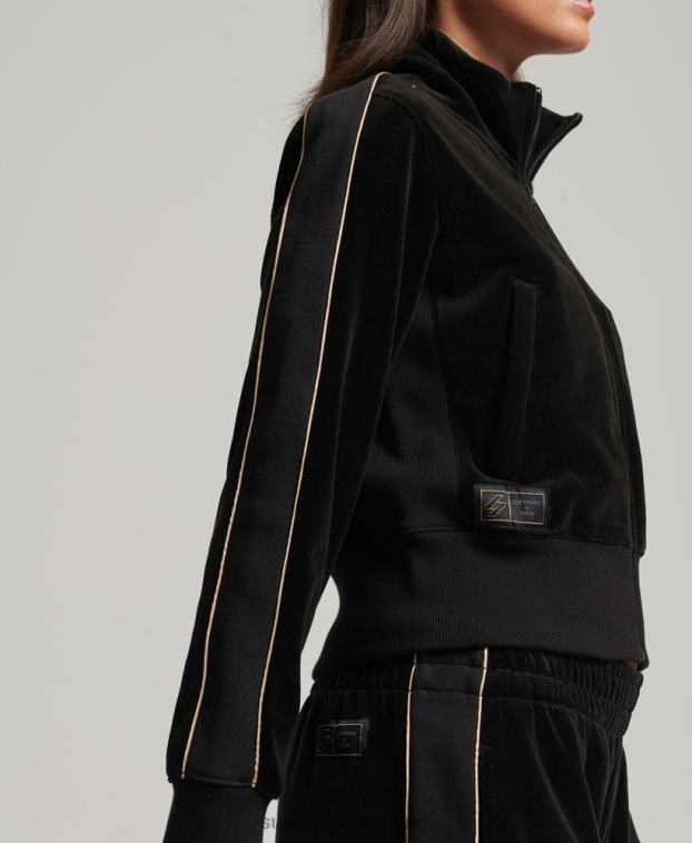 mujer Superdry negro sudadera con logo de code s 2R68Z6091