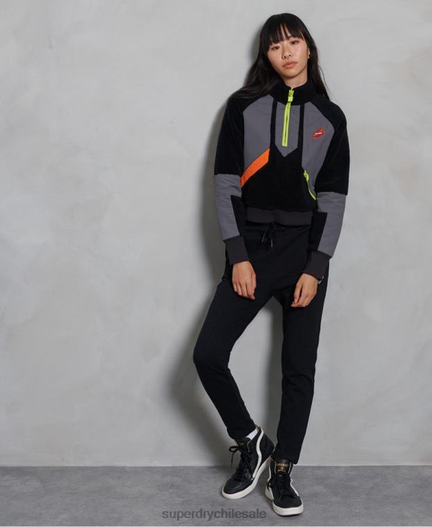 mujer Superdry negro sudadera sportstyle energy funnel 2R68Z6150